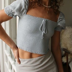 Aritzia Smocked Blouse